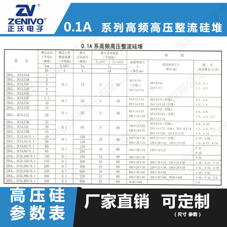 2DGL0.1A60KV高壓整流硅堆原裝現(xiàn)貨